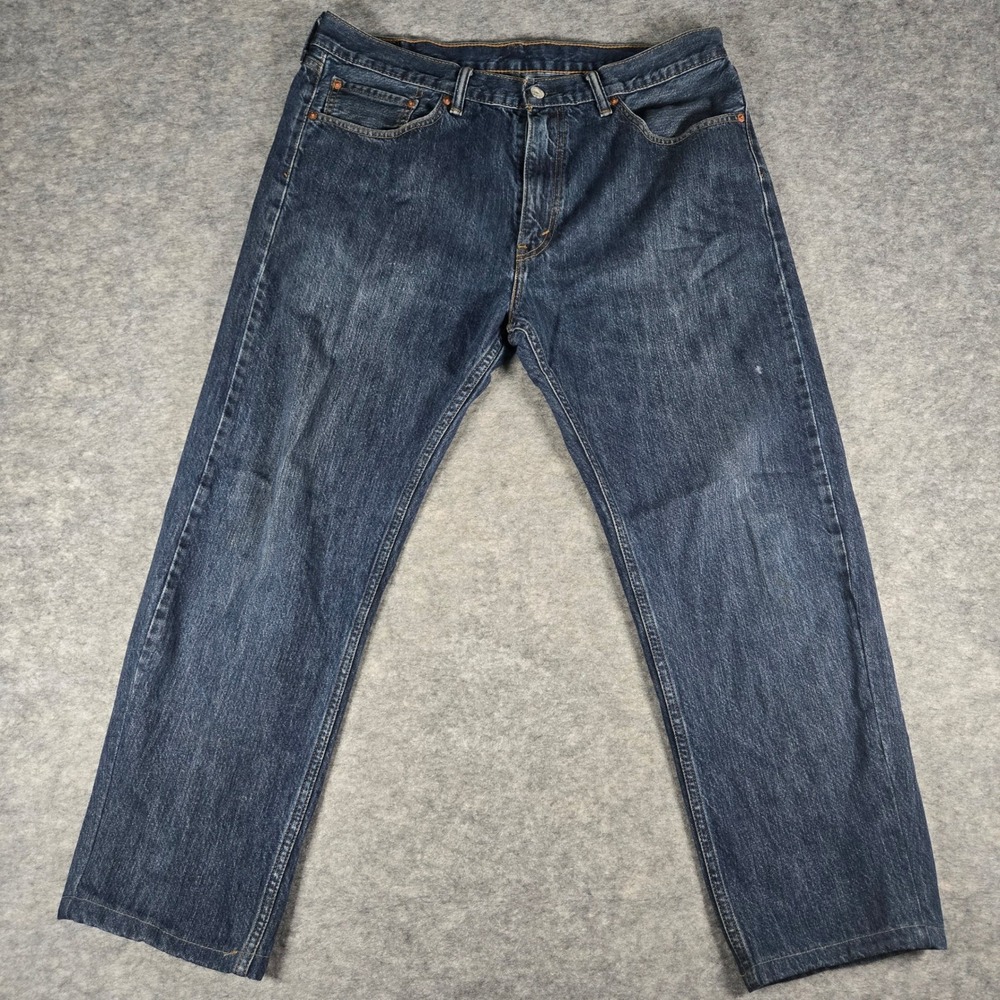 Levi's Mens Blue 505 Straight Fit Classic Denim Jeans 36x30